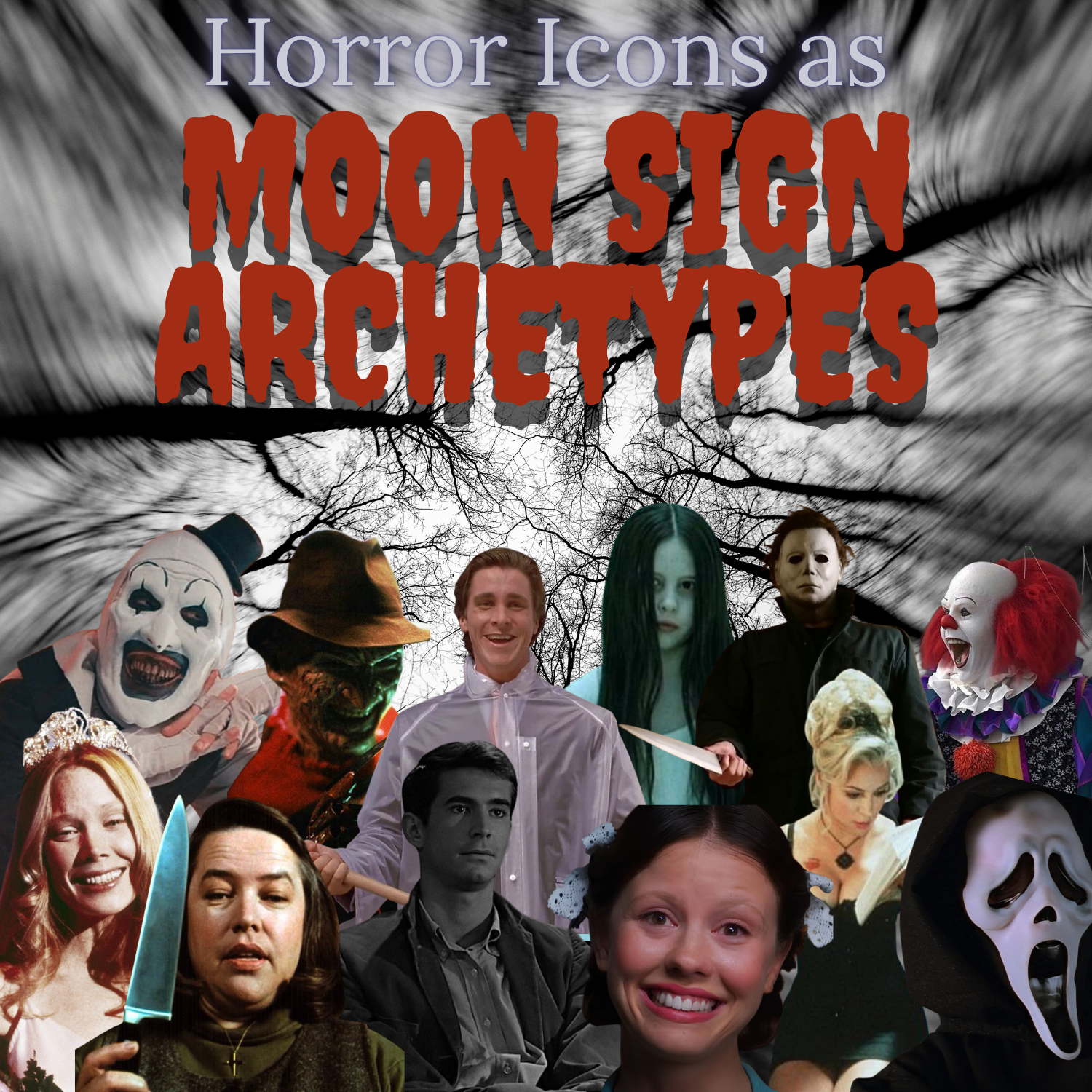Horror Icons as Moon Sign Archetypes