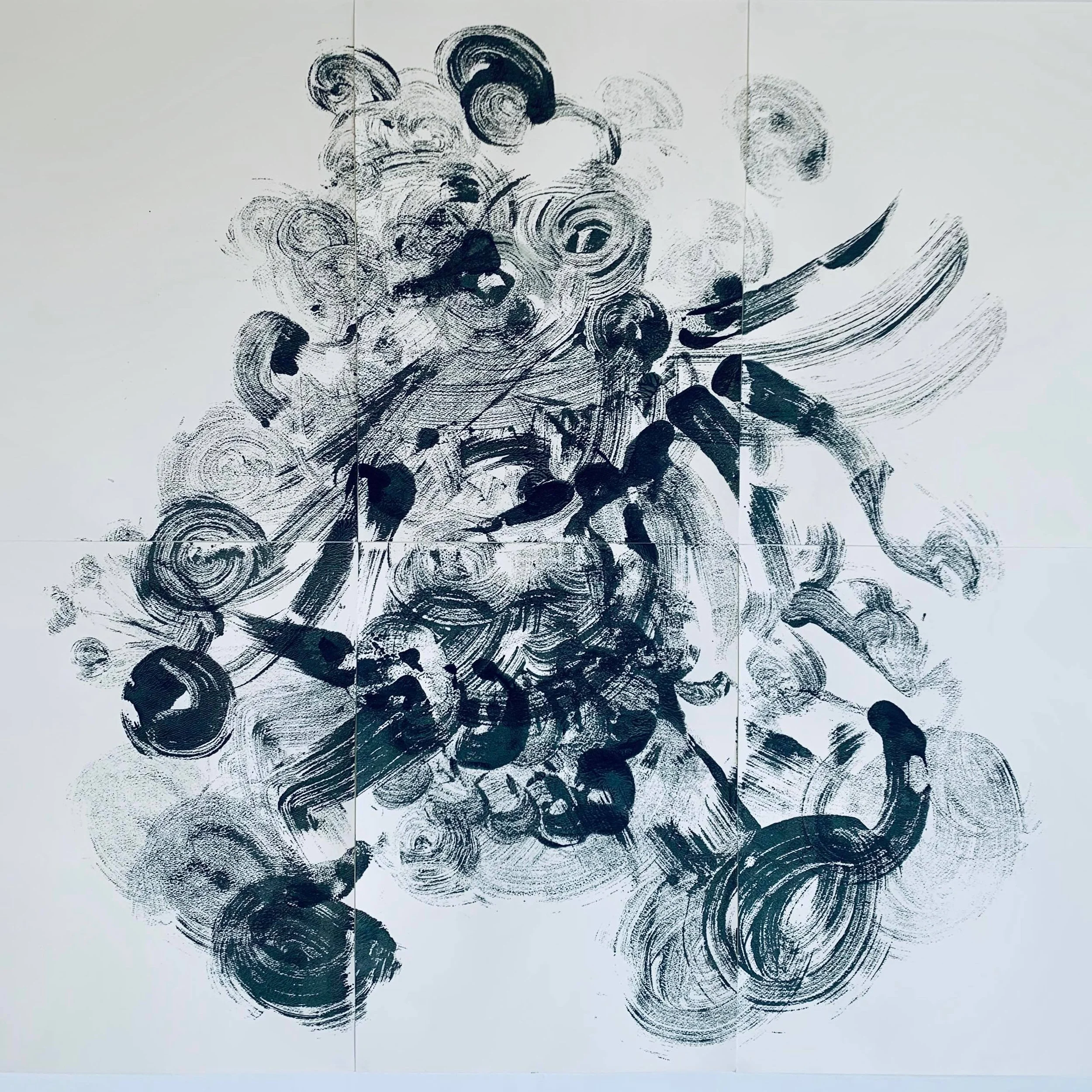 bhagavan, 2018, acrylic on paper, 106x127cm