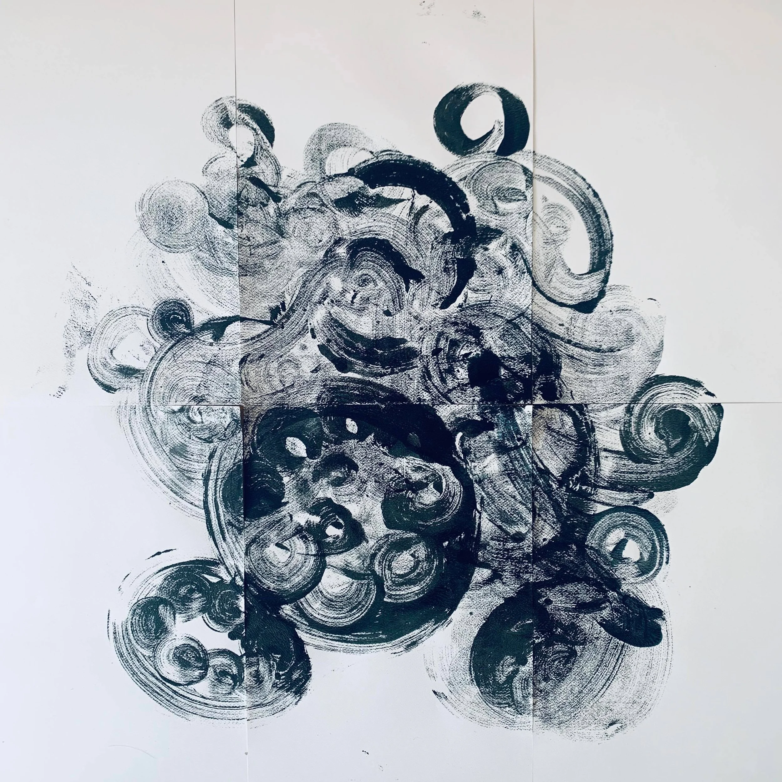 bhagavan, 2018, acrylic on paper, 106x127cm