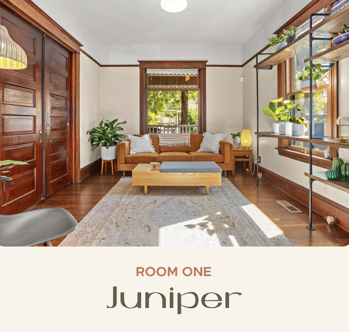 Juniper room (bed included, not pictured) – Chariot | Portland