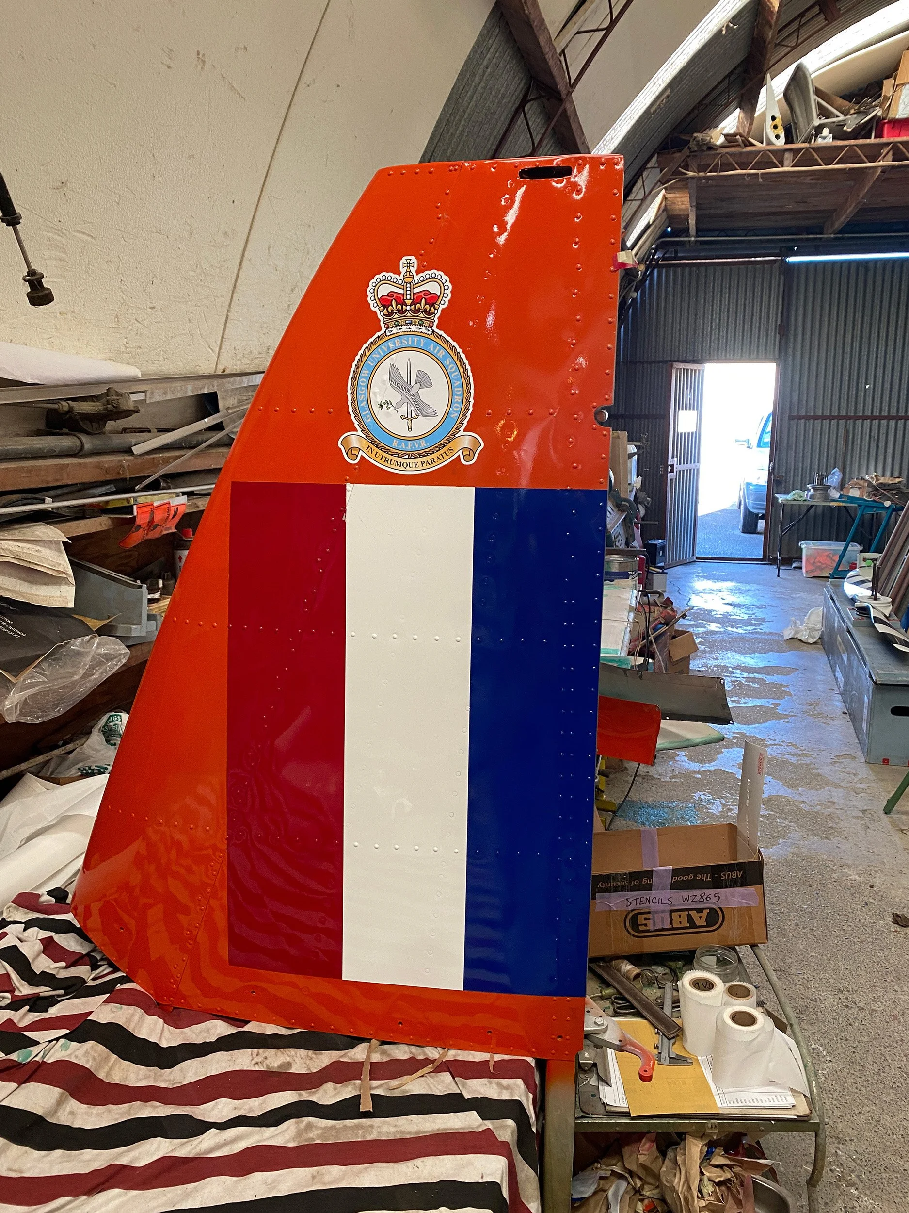 The fin after painting.
