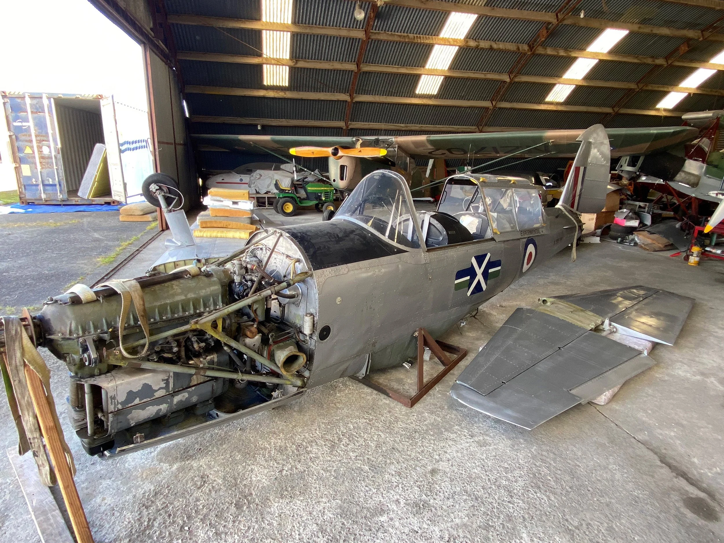 Fuselage soon after unboxing. The engine that came with the aircraft failed internal crack testing so the case had to be replaced.
