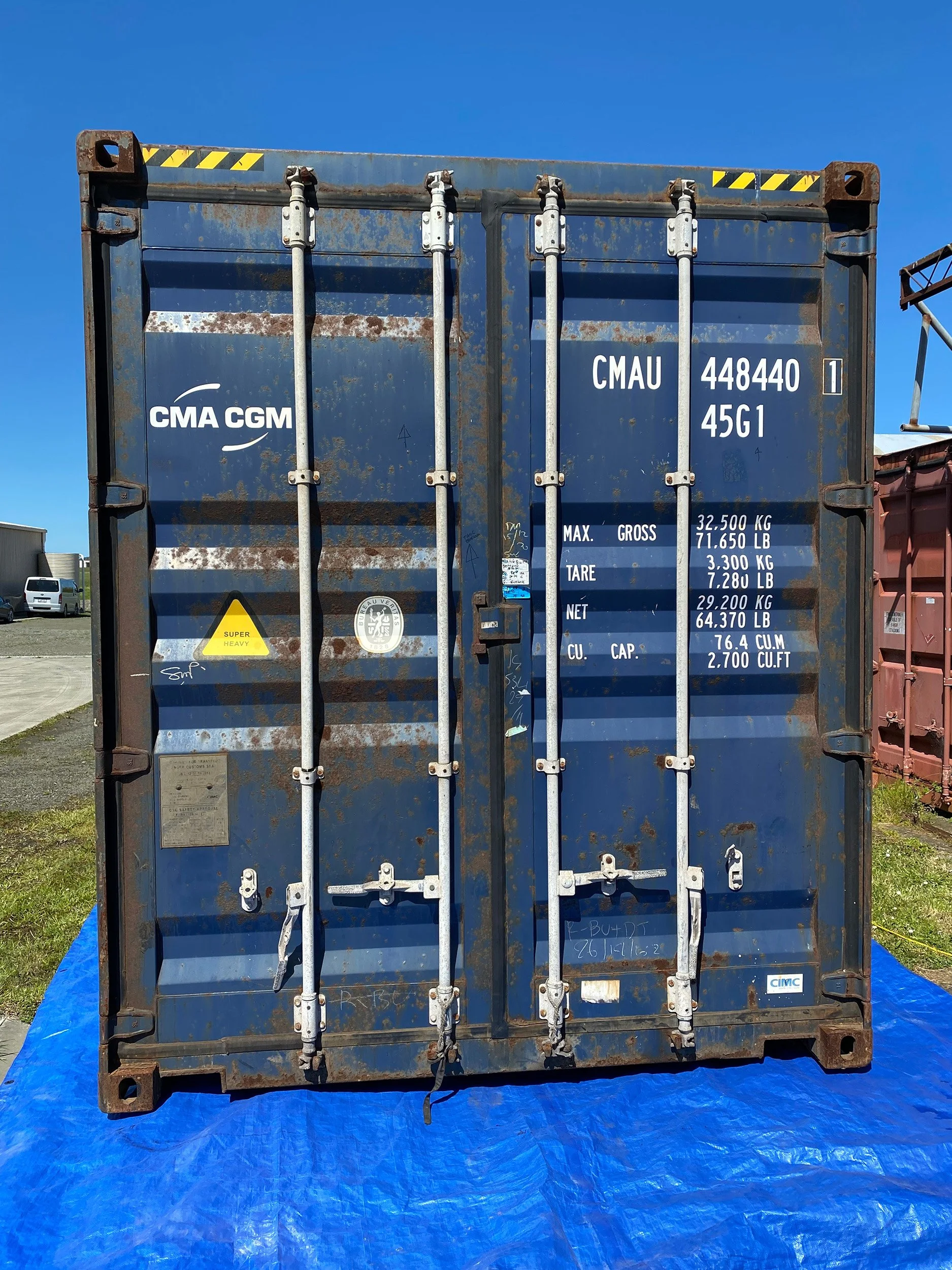 Our container after its arrival from Australia.