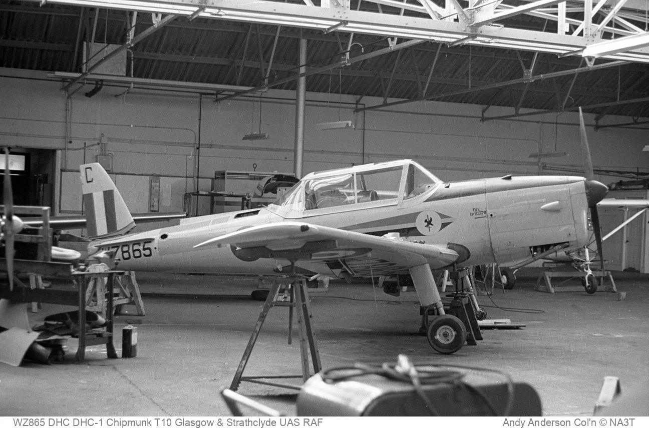 Chipmunk WZ865 in servicing.