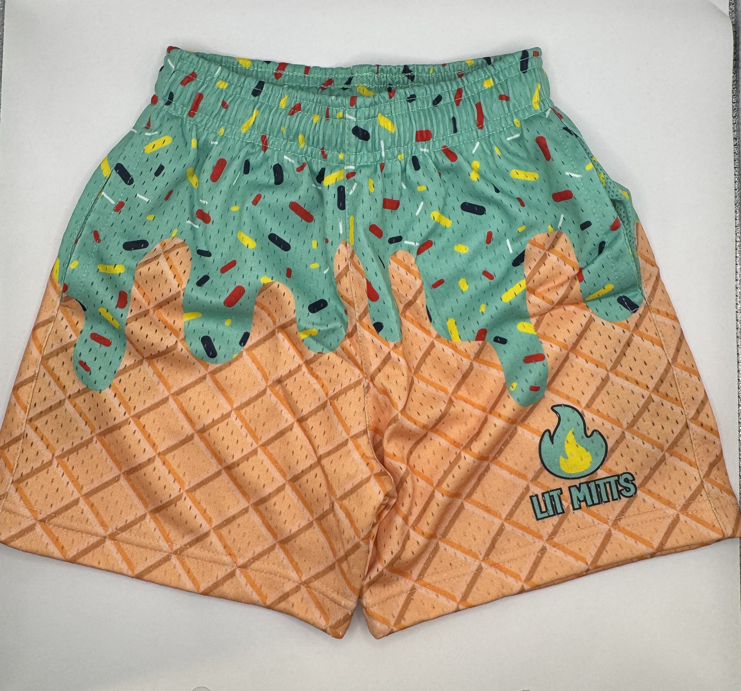 Waffle Ice Cream Cone Shorts