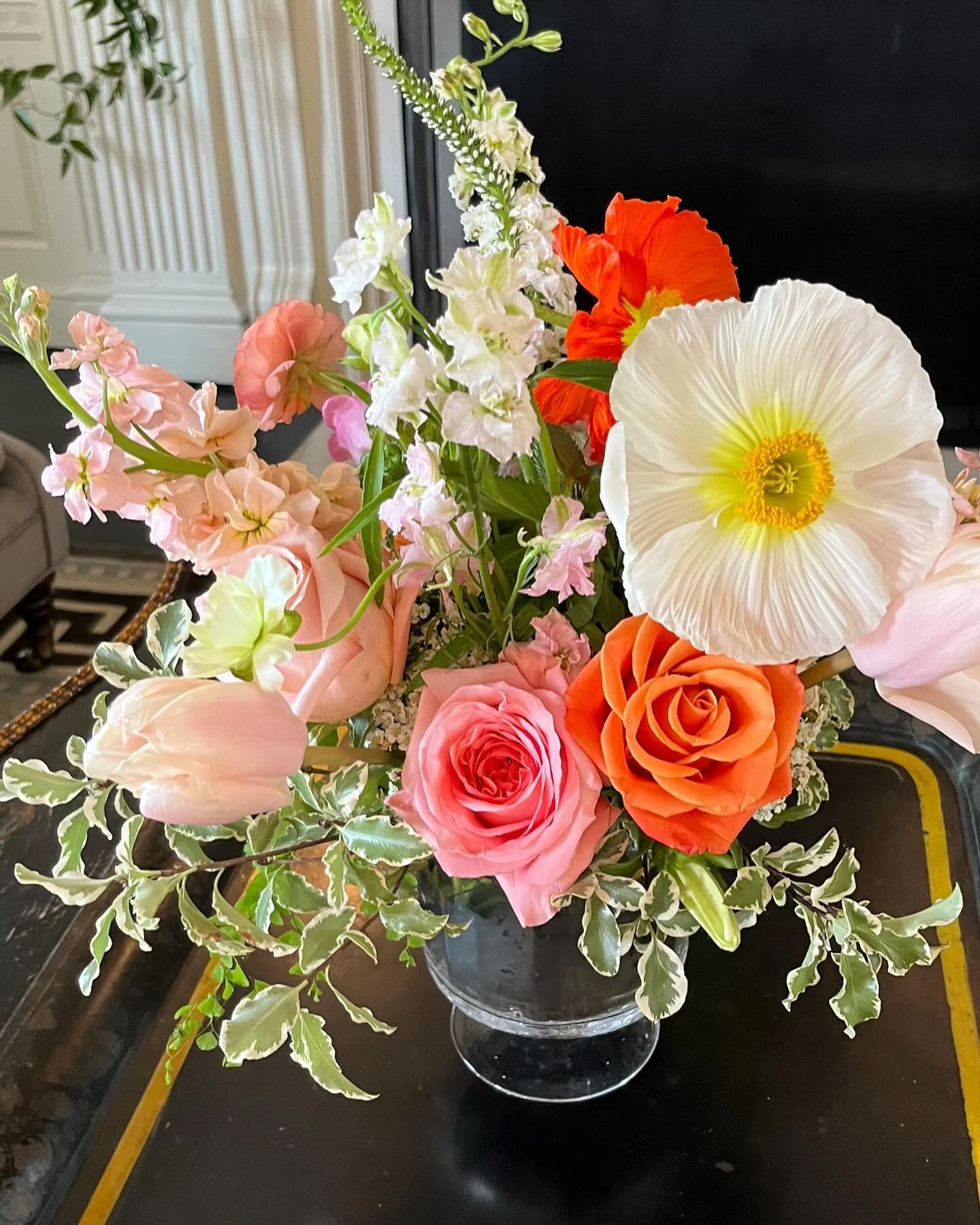 Spring has sprung and wedding bells have rung!  Loved working on this special celebration with a fun and cheerful palette! #signsofspring 

#springflowers #floraldesign #wedding #celebration #poppies #spring #color #sususpetals