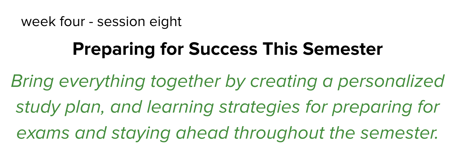 On Demand Recording and Supplemental Resources- Week 4 Session 8