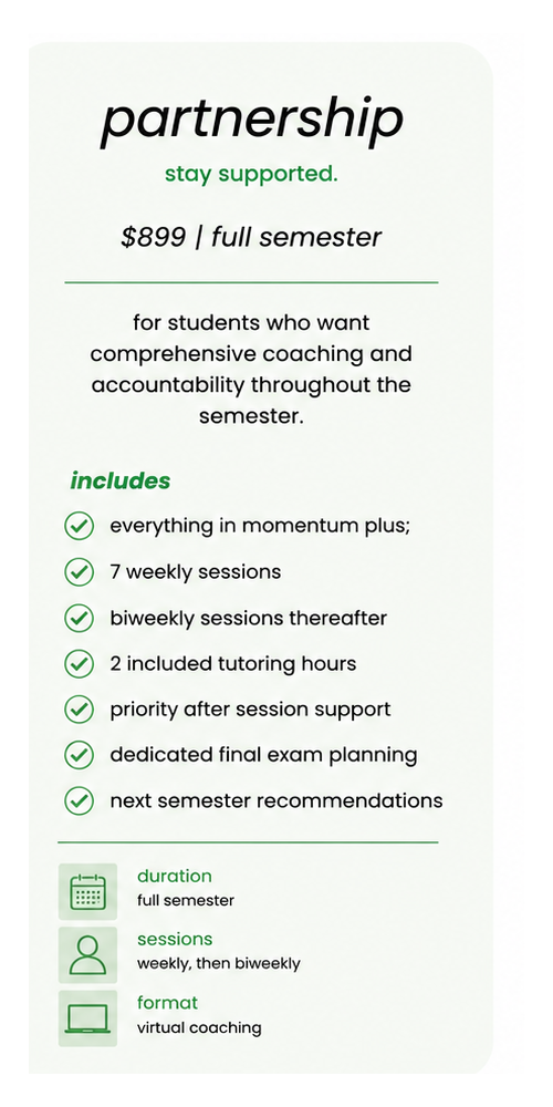 Partnership Academic Coaching
