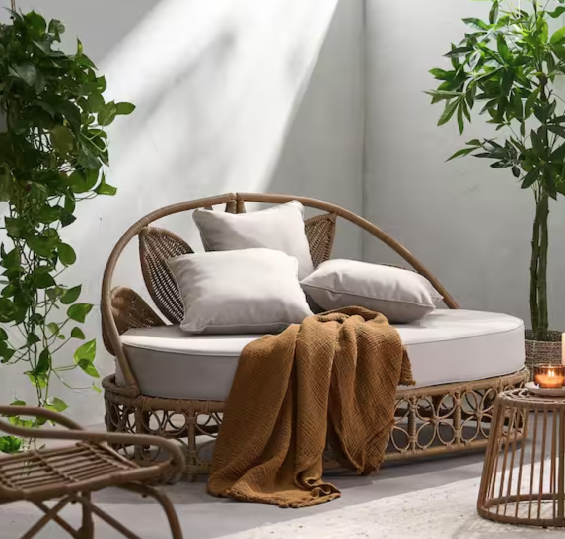 Boho Wicker Couch