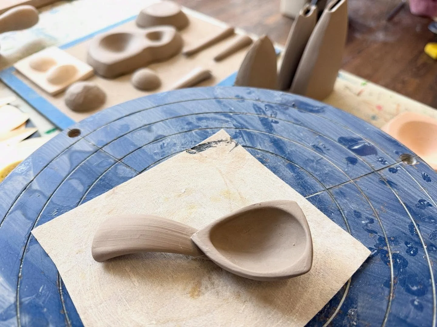 A wee lil spoon from the workshop @sweetwaterartcenter today. Day one was fun!