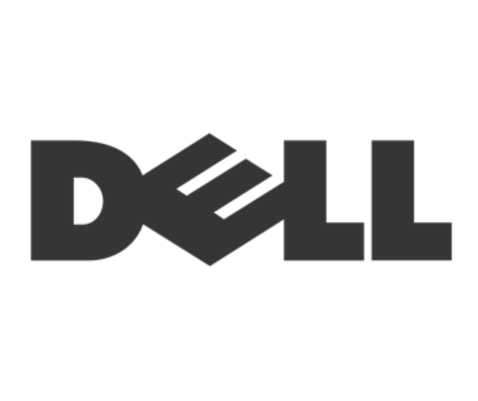 Logotipo de Dell en color negro.