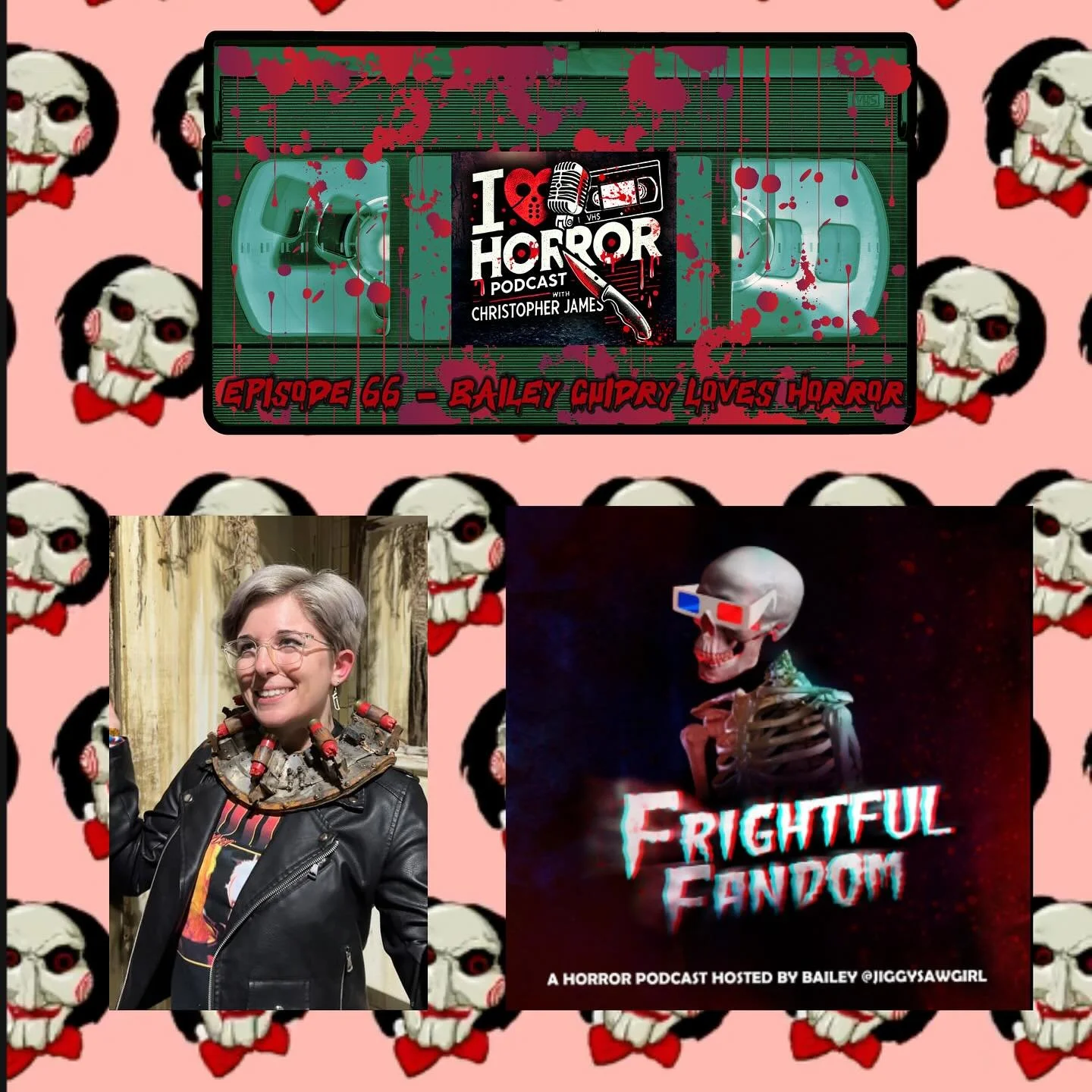 Newest episode of the podcast is now live featuring @jiggysawgirl from the @frightful_fandom_podcast! Sit back and enjoy as we talk about some of her favorite horror movies, as well as share some laughs!

#baileyguidry #frightfulfandompodcast #horror