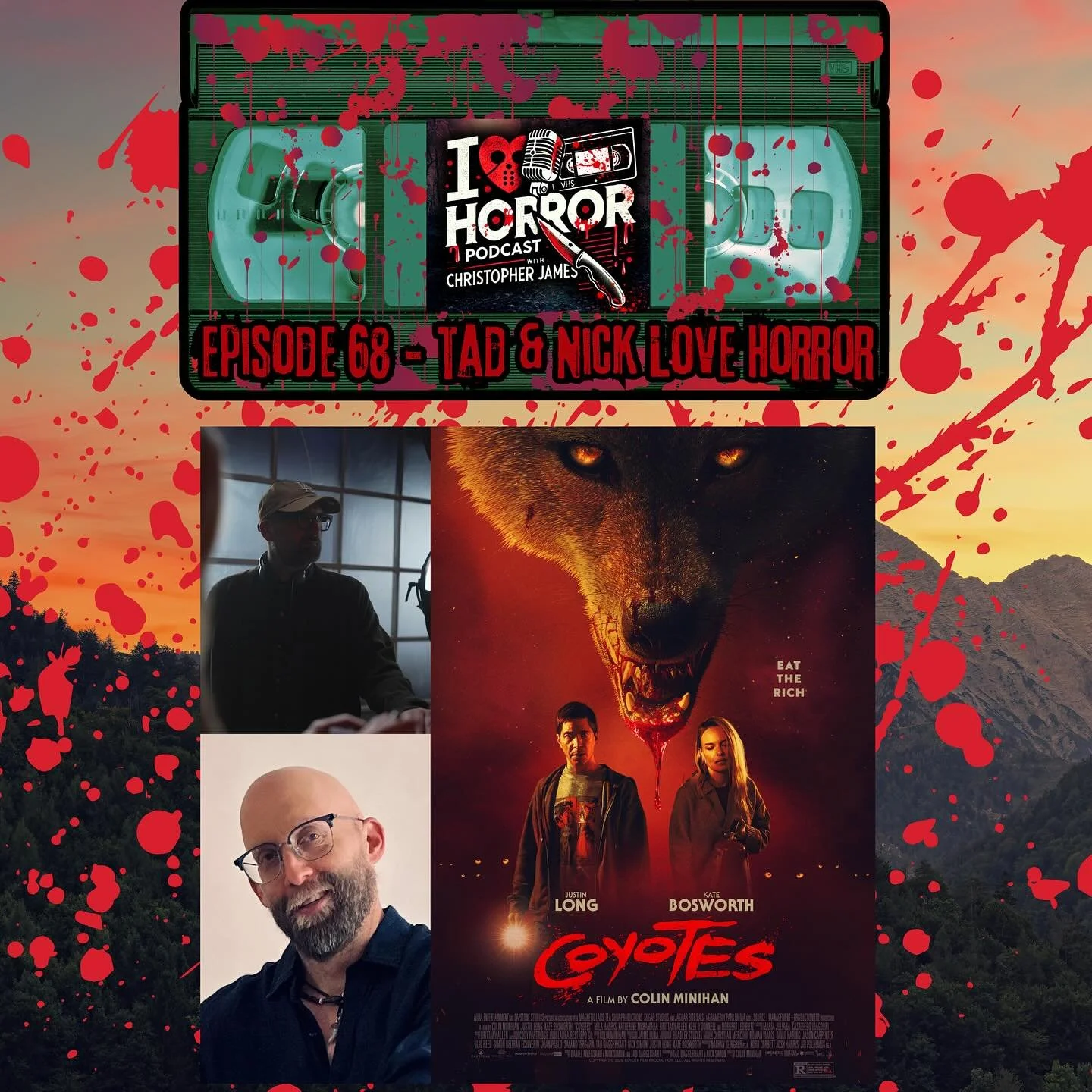 Newest episode of the podcast featuring &ldquo;Coyotes&rdquo; writers @tadaggerhart &amp; @simon367 is now available on all podcast platforms. I was lucky enough to see this movie early while covering @fantastic.fest &amp; it&rsquo;s a must see. Catc