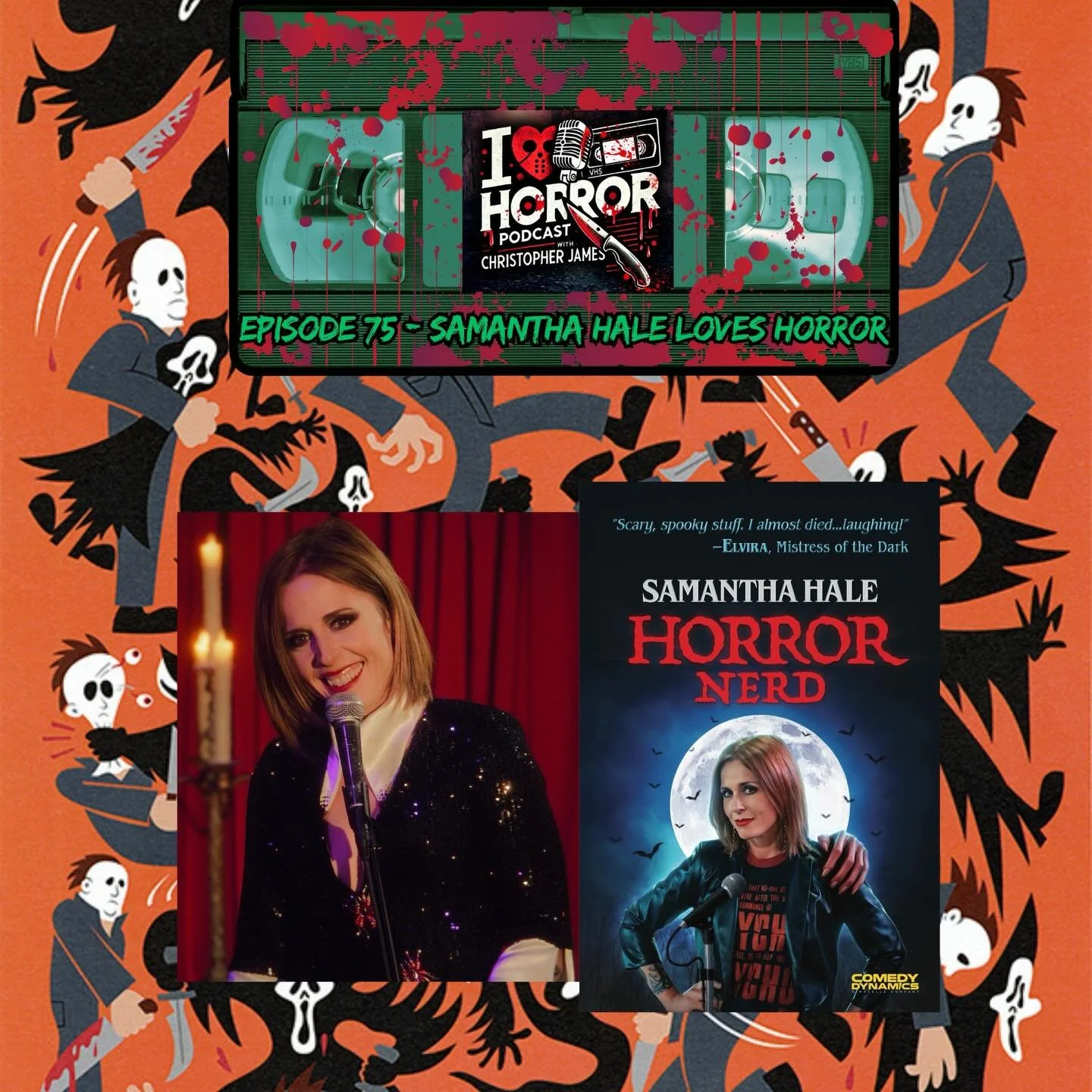 New episode featuring stand-up comedian/ horror podcaster @thesamanthahale is now available on all podcast platforms!

We had a great time sharing laughs, talking shared stand-up stories, and pure horror nerd energy. Make sure you don&rsquo;t miss he