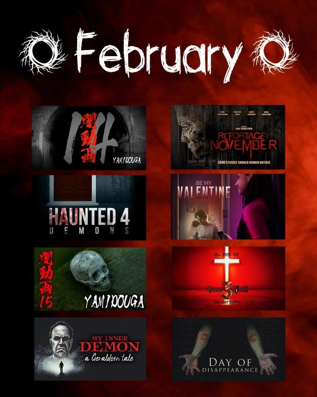 FOUND TV’S FRIGHTFUL FEBRUARY Releases Coming Soon 