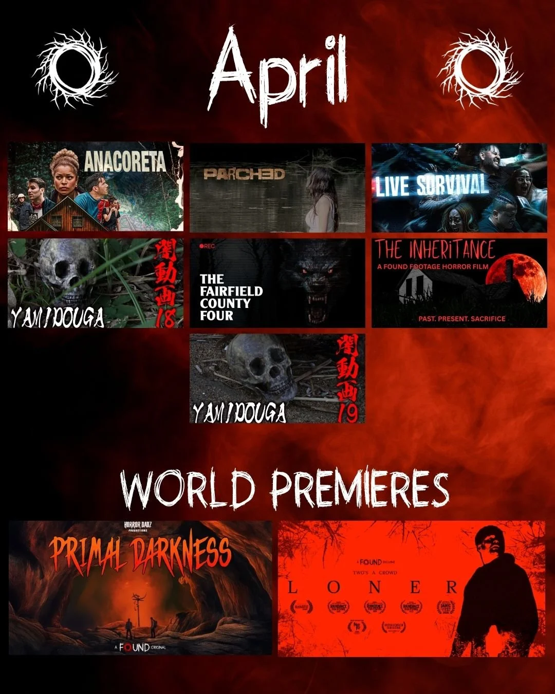 Amorphous April Releases Coming Soon to FOUND TV