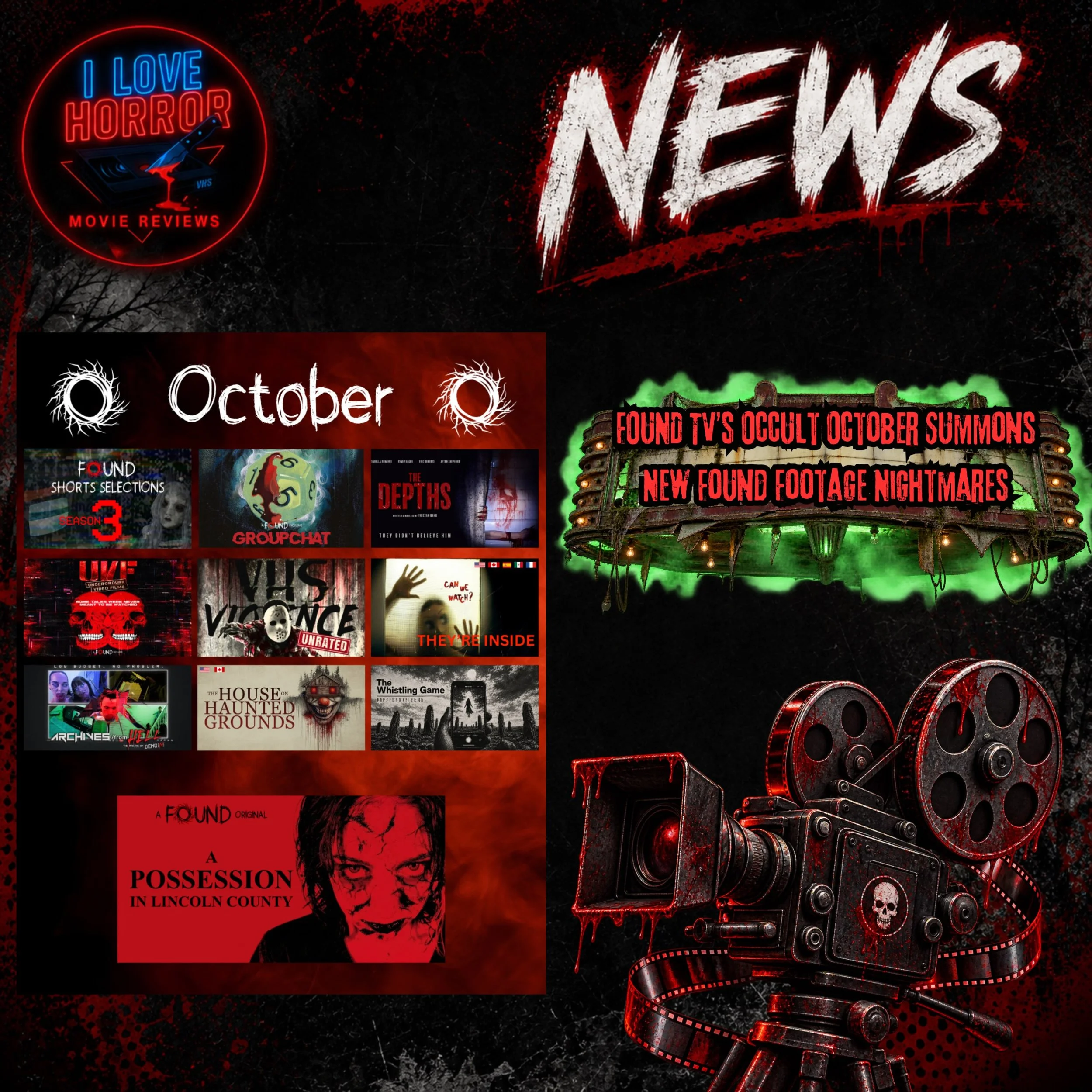Get ready for Occult October next month with all the amazingly terrifying releases from @watchfoundtv, including some originals. Enjoy my article with the full line-up (link in story).

#ilhmreviews #horror #foundtv #foundfootage #foundfootagehorror