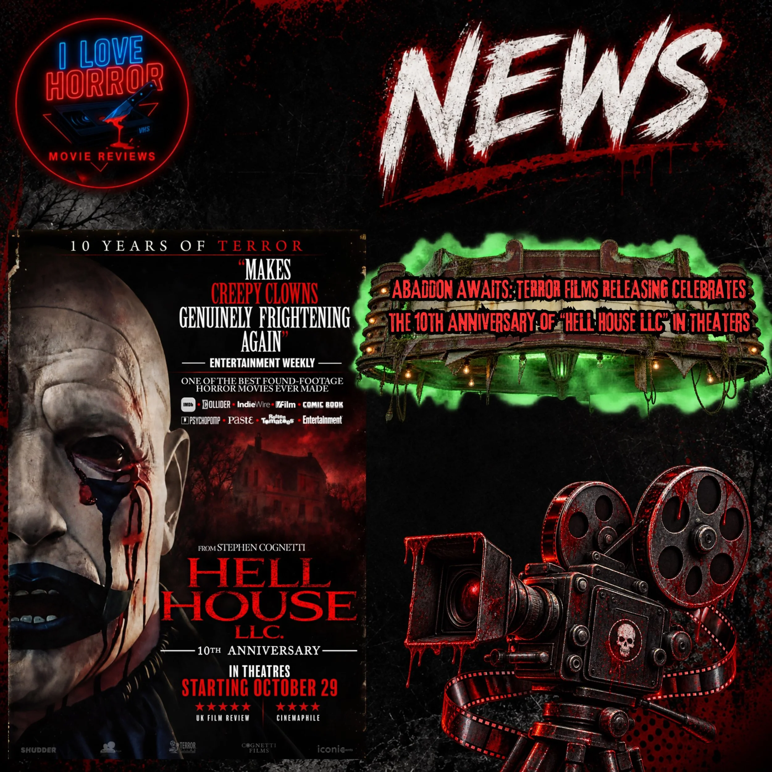 New article now available with @terrorfilms announcing the 10th anniversary of @stephen_cognetti &amp; @thechosenjoey &ldquo;Hell House LLC&rdquo; 10th anniversary, as well as its return to the big screen with help from @iconiceventsoffical! 

#ilhmr
