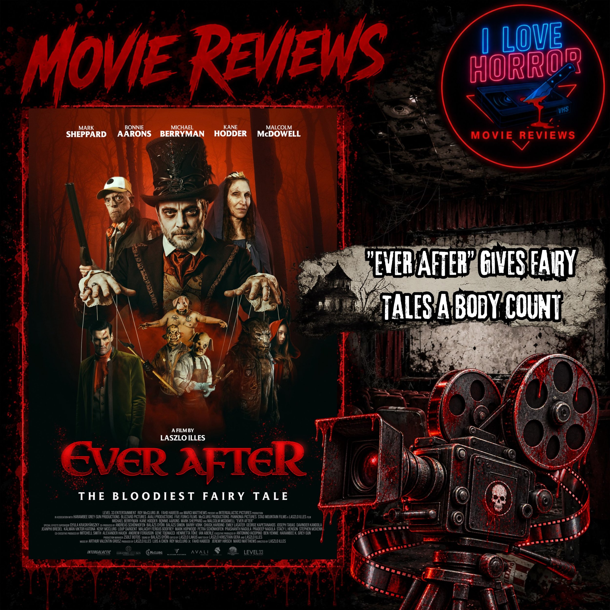 My newest review is now available on the site (link in stories). This time I reviewed @level33entertainment &ldquo;Ever After&rdquo;! This film is packed with gore, horror legends and much more. Movie is available in select theaters.

#ilhmreviews #e