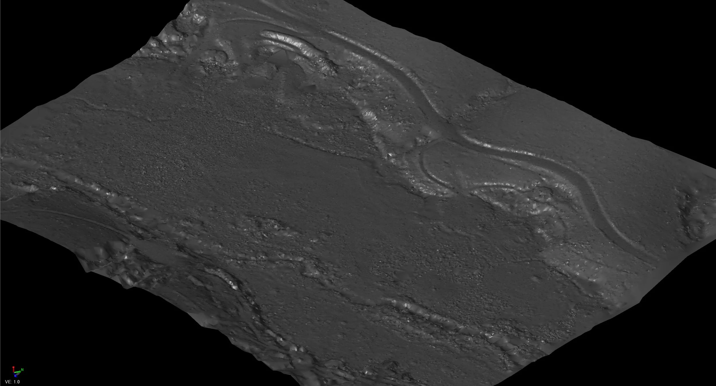 Digital terrain and surface model generated from aerial LiDAR data