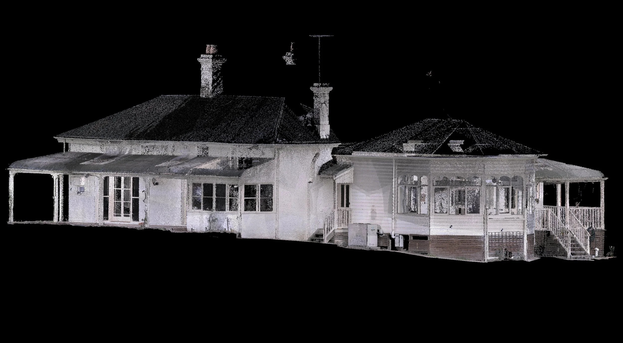 3D point cloud deliverable of a scanned building interior