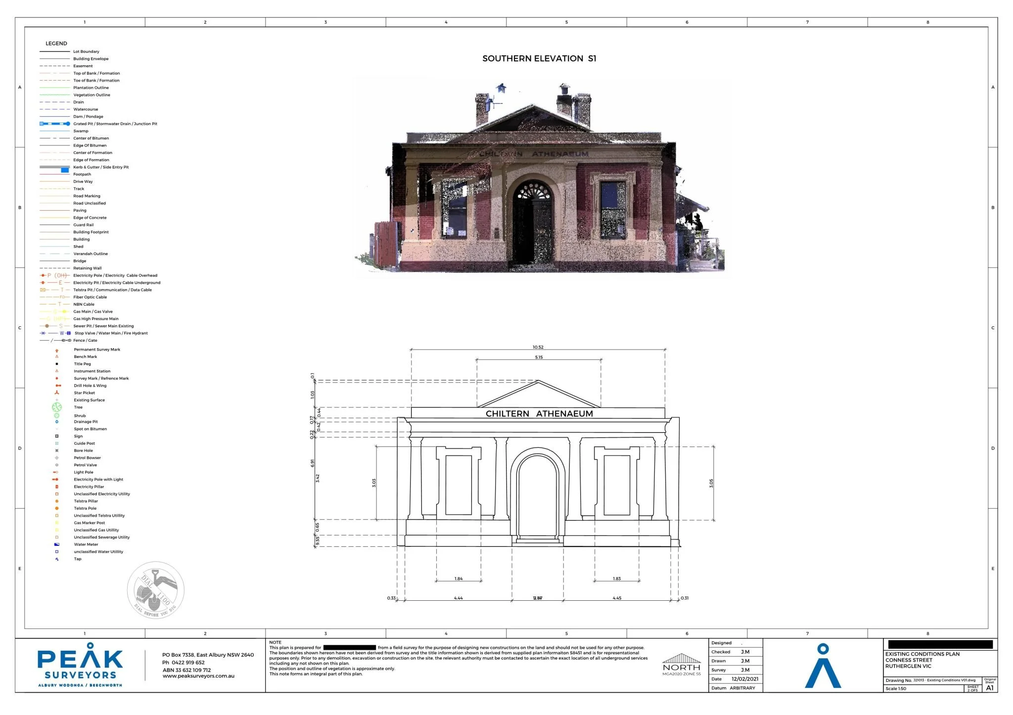 3D laser scanning survey of a large commercial building exterior