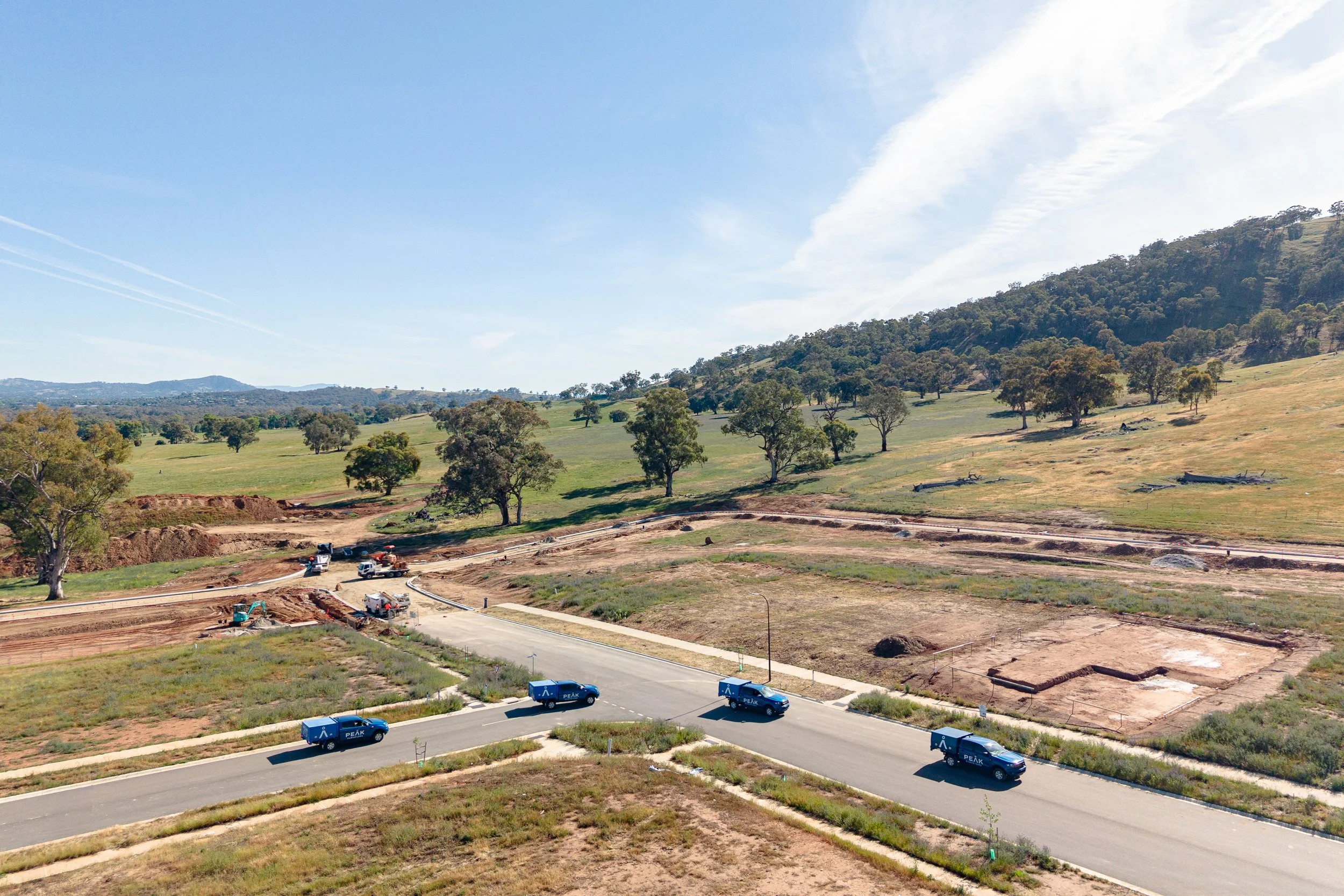Torrens title subdivision land survey in progress