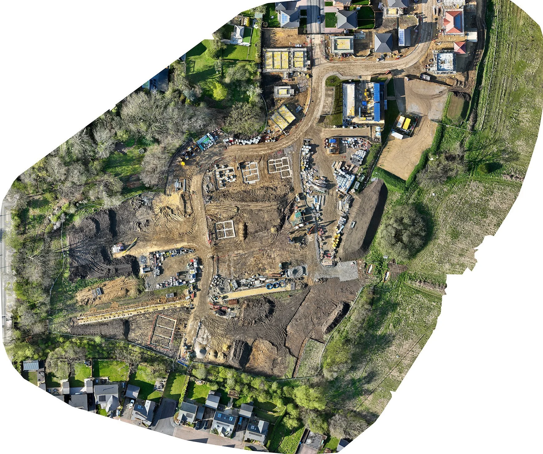 Orthophoto imagery captured from an aerial drone survey