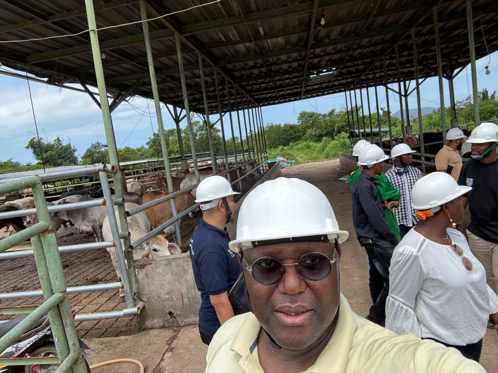 Standing atop a sealed bio-digester dome—part of an integrated starch production and energy efficiency system aligned with Shine Bridge’s ESG vision.