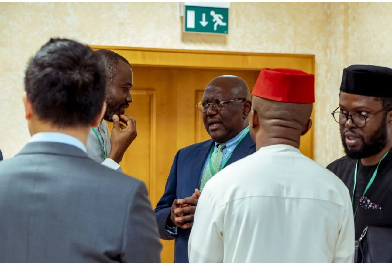 Dr. Tony Bello engaging with agricultural policymakers and state representatives during World Cassava Day 2025 to align on cassava value chain opportunities and implementation.