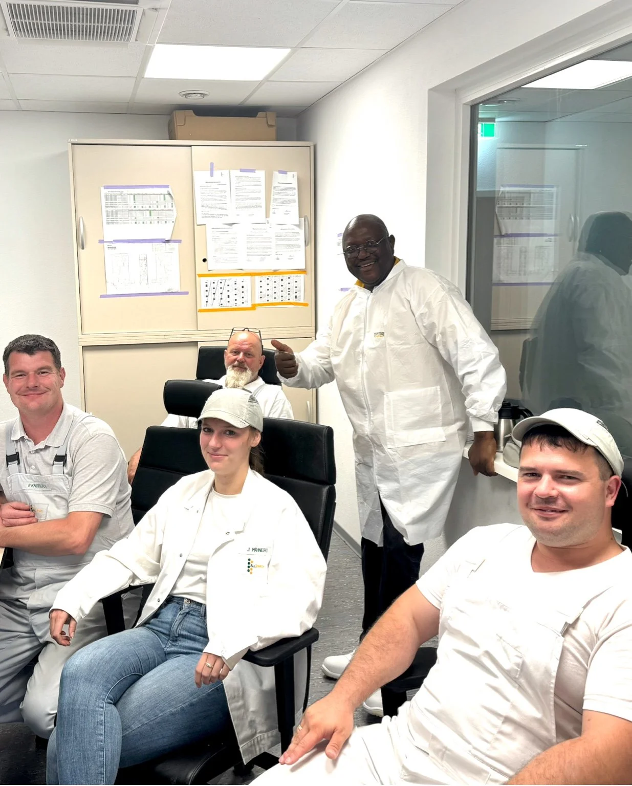 Dr. Tony Bello with the technical and production team at Allstarch’s R&D facility in Germany—strengthening ties for global starch innovation and co-manufacturing.