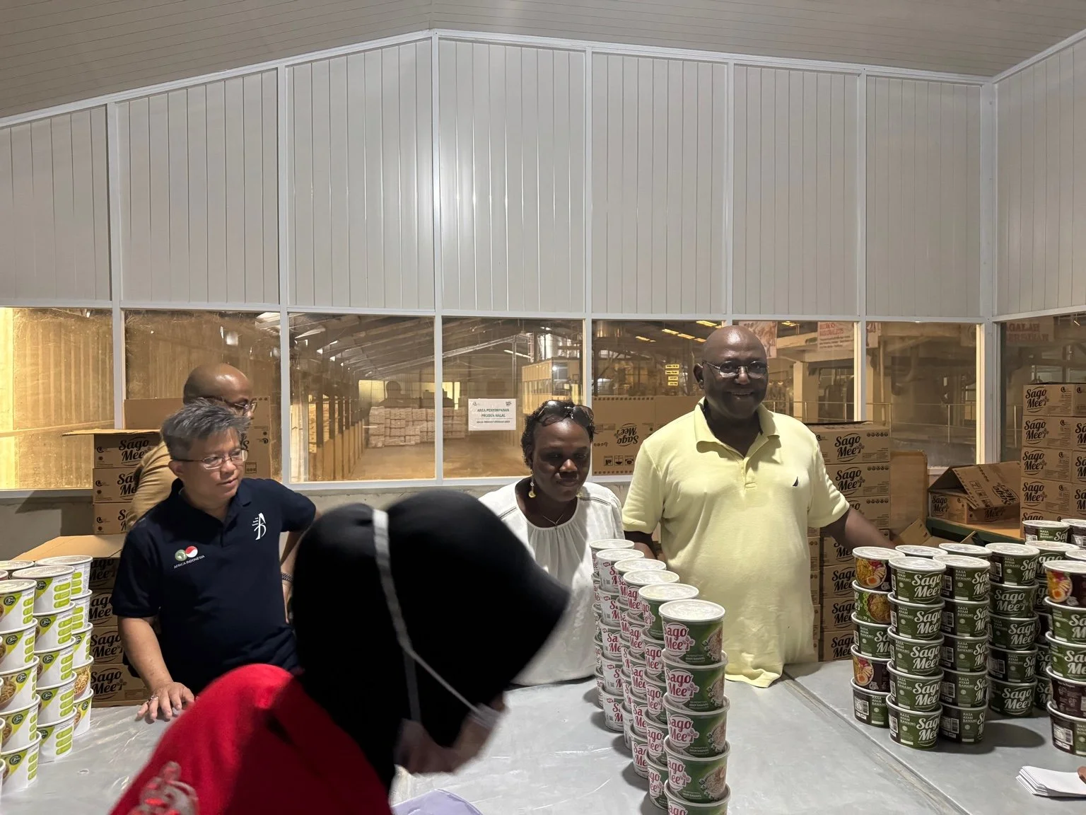 Inside the state-of-the-art noodle production facility in Indonesia with Shine Bridge Global co-manufacturing partners, inspecting clean-label cassava innovation in action.