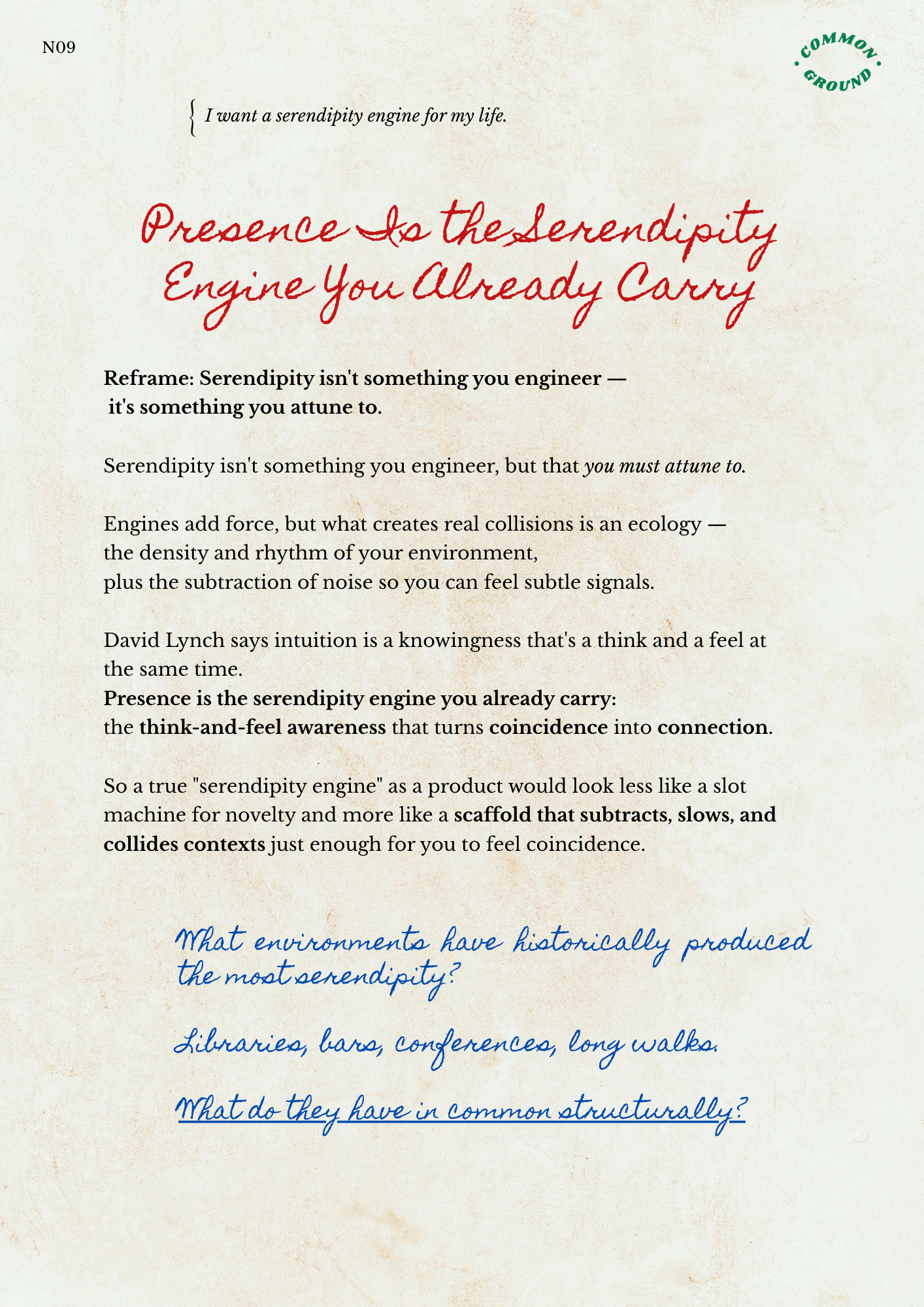 presence-is-the-serendipity
