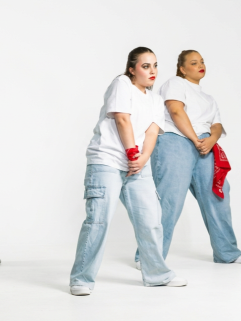 Dance 100 adult dancers posing together