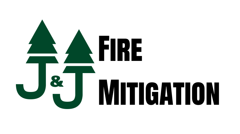 Logo with two stylized evergreen trees and the letters 'J & J' beneath them