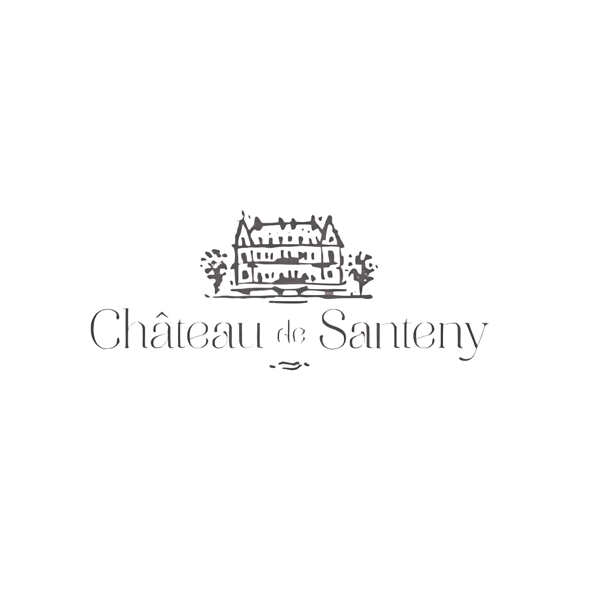 Logo du Château de Santenay, un château avec un dessin d'architecture ancien, accompagné du texte "Château de Santenay" en dessous.