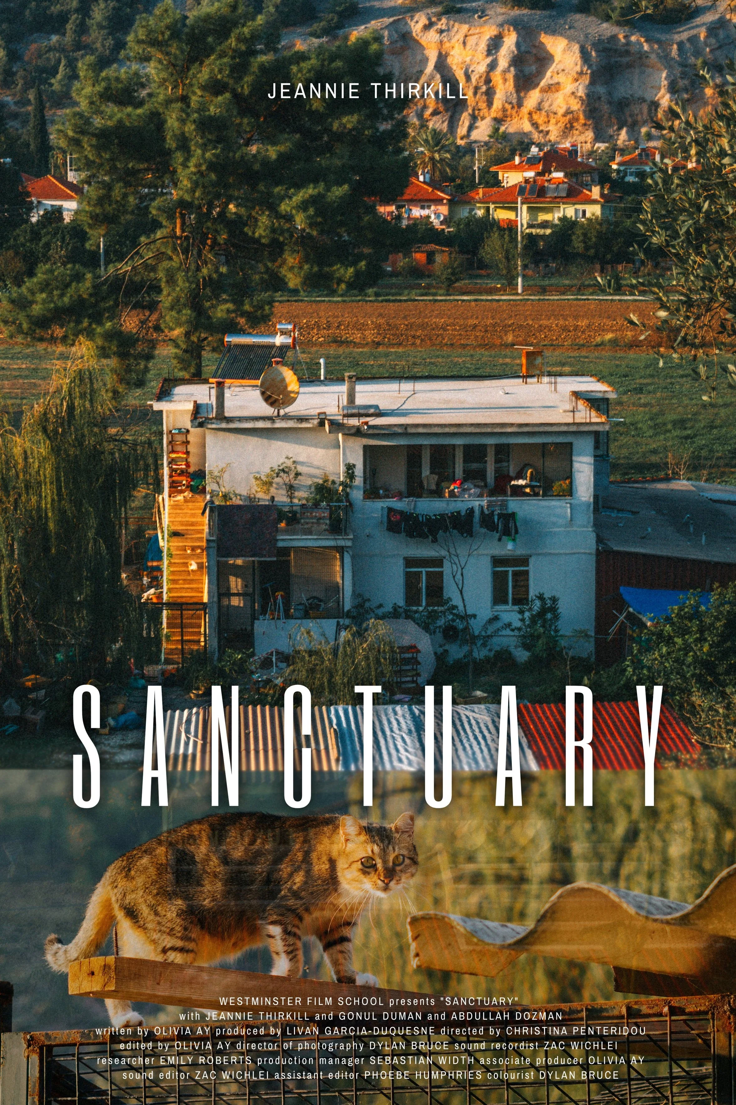 A poster image for the documentary short film "Sanctuary" involving Zac Wichlei.