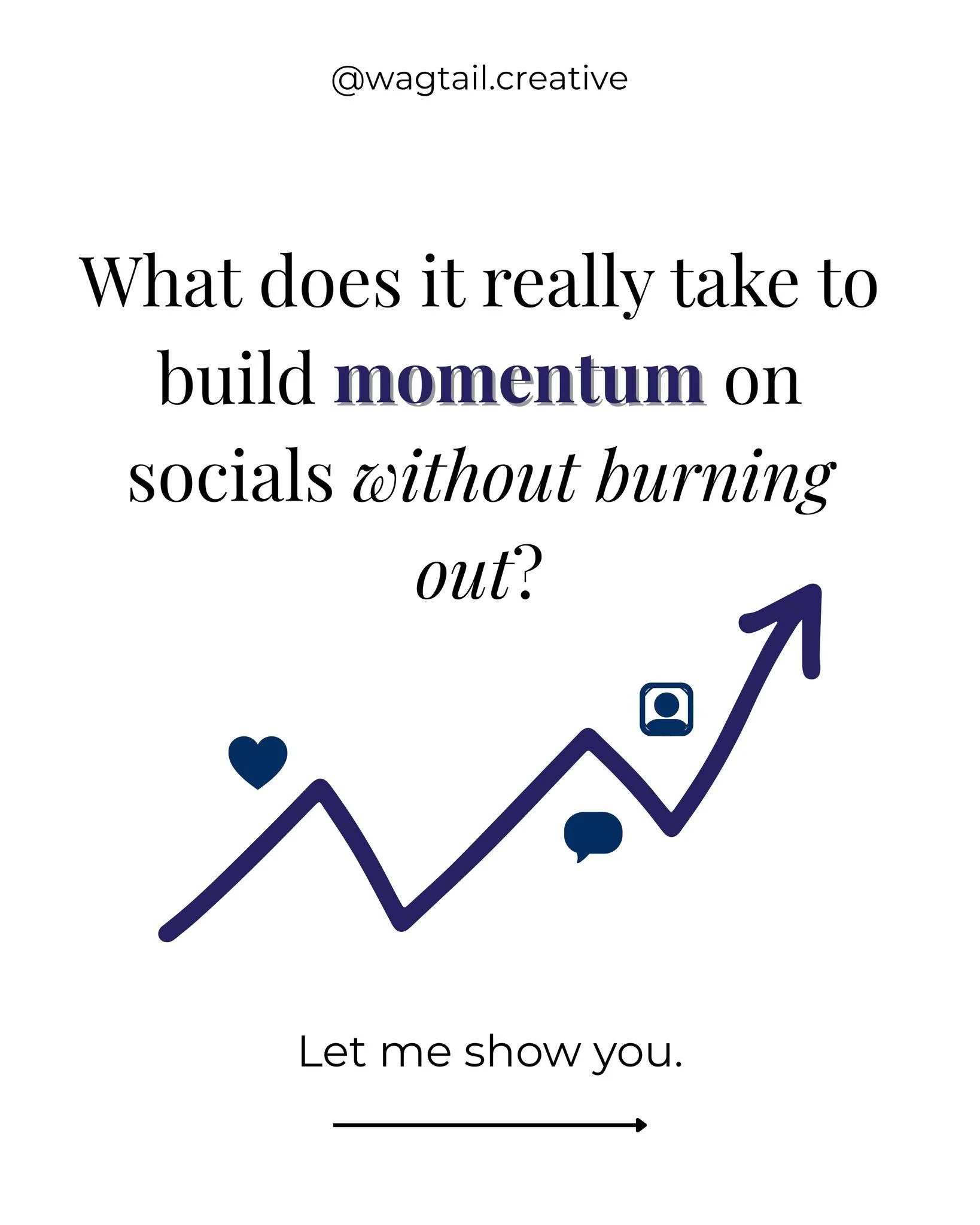 How do we find that balance of building momentum on social media... without burning out. 

Take a look at the core aspects of your business and therefore your socials. I recommend breaking your business into three core pillars and building your conte