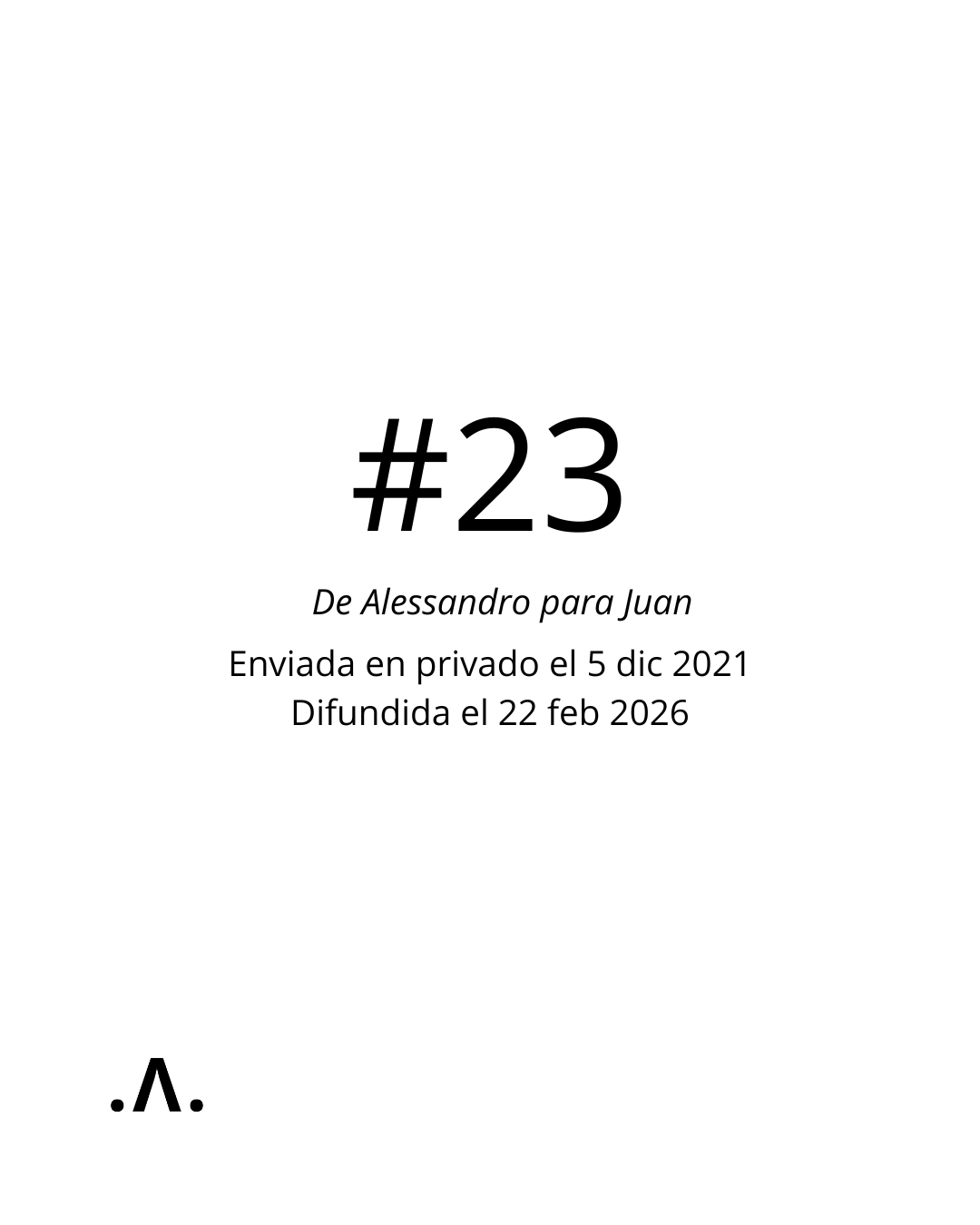      

 
    #23       De:    Alessandro Triacca <triakka@hotmail.com>     Enviado:    domingo, 5 de diciembre de 2021 05:39 p. m.     Para:    Juan Mut <elamorensancha@gmail.com>     Asunto:    Re: URRACCA  
 




















  
  

