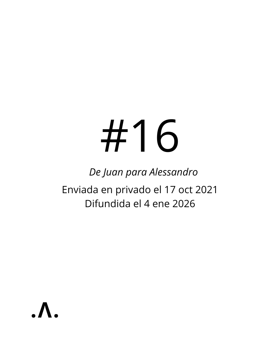      

 
    #16       de:    Juan Mut <elamorensancha@gmail.com>     para:    Alessandro Triacca <triakka@hotmail.com>     fecha:    17 oct 2021, 8:59     asunto:    Re: URRACCA  
 




















  
  



         

 
   Querido he