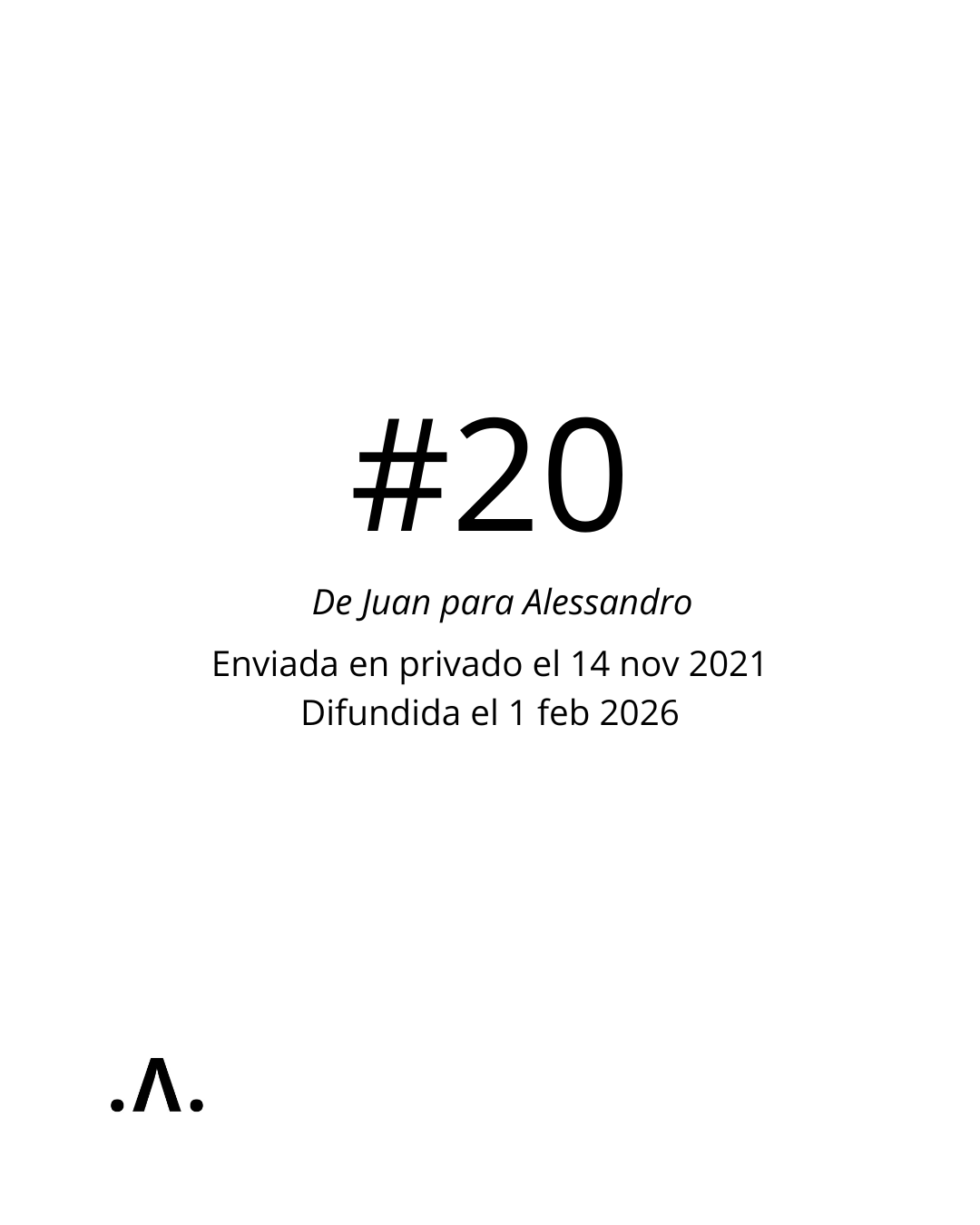      

 
    #20       de:    Juan Mut <elamorensancha@gmail.com>     para:    Alessandro Triacca <triakka@hotmail.com>     fecha:    14 nov 2021, 12:54     asunto:    Re: URRACCA  
 




















  
  



         

 
   Querido h