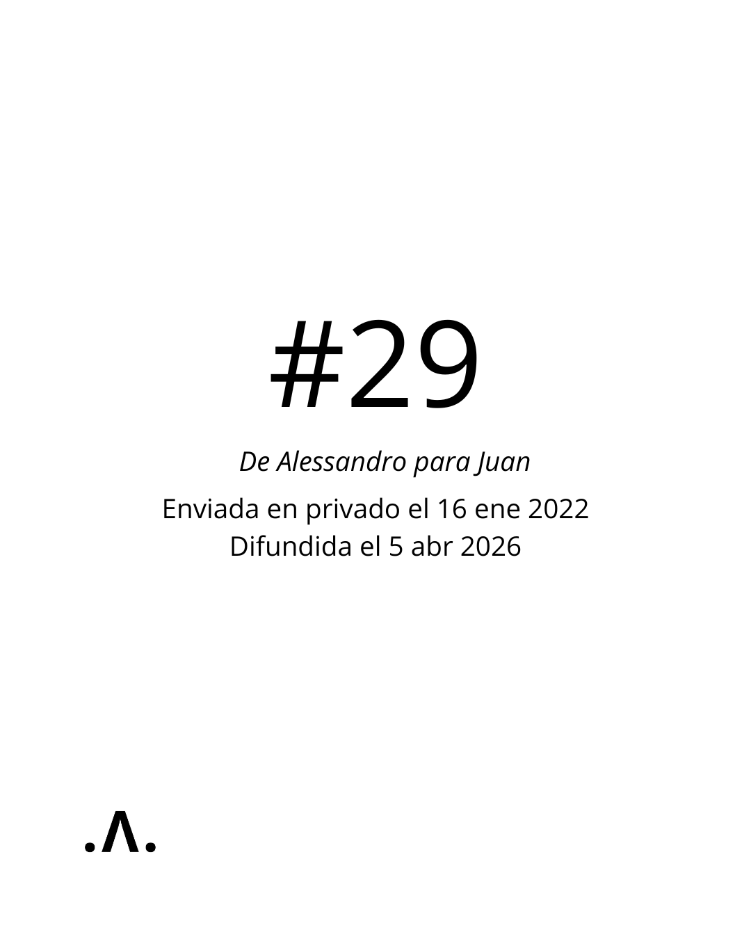       
  
     #29       De:    Alessandro Triacca <triakka@hotmail.com>     Enviado:    domingo, 16 de enero de 2022 10:03 a. m.     Para:    Juan Mut <elamorensancha@gmail.com>     Asunto:    Re: URRACCA   


  
 #block-95bc41c17bbdda52