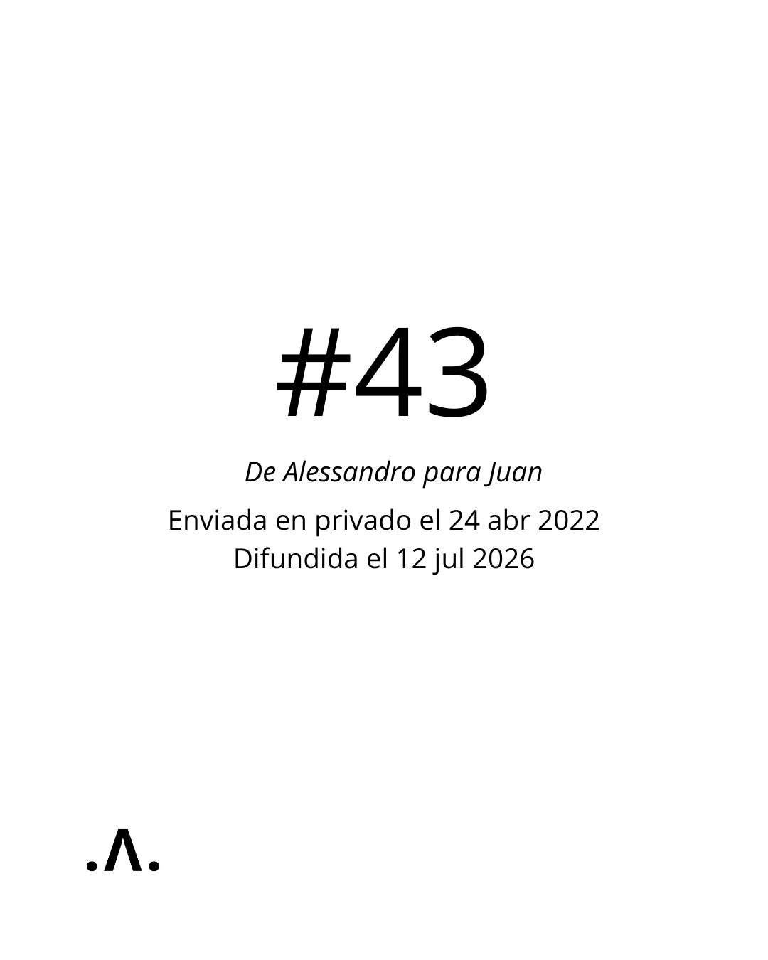       
  
     #43       De:    Alessandro Triacca <triakka@hotmail.com>     Enviado:    domingo, 24 de abril de 2022 05:05 p. m.     Para:    Juan Mut <elamorensancha@gmail.com>     Asunto:    Re: Re: URRACCA   


  
 #block-3bd883e7511a