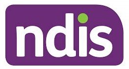 NDIS logo with purple background and white text