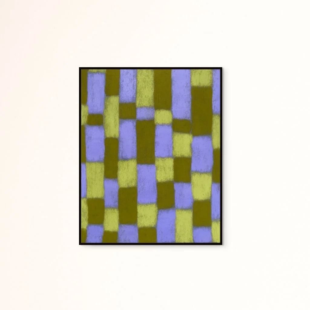 Maillon – Vue de face, œuvre contemporaine au pastel abstrait | Atelier Cléophée, art à vendre en ligne