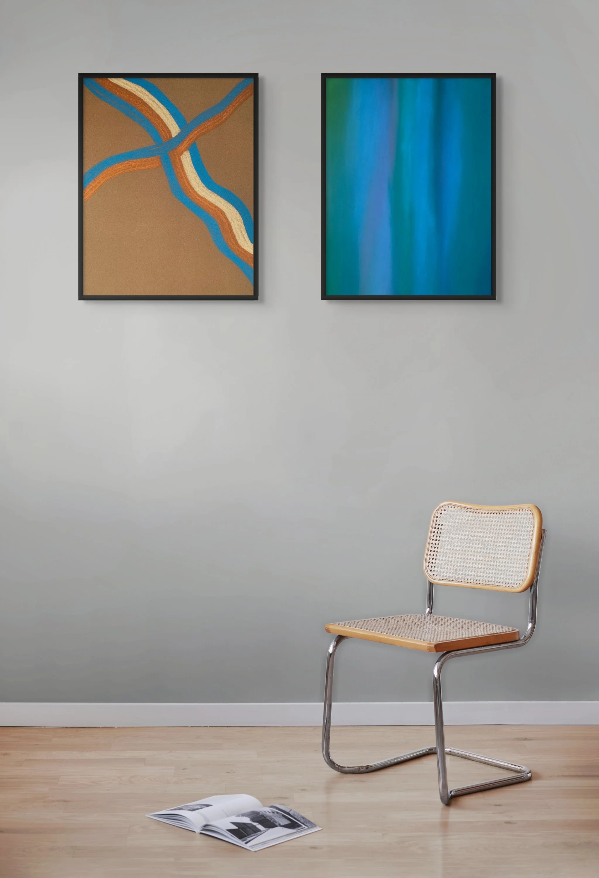 Blue Lavenders – Art minimaliste abstrait | Atelier Cléophée