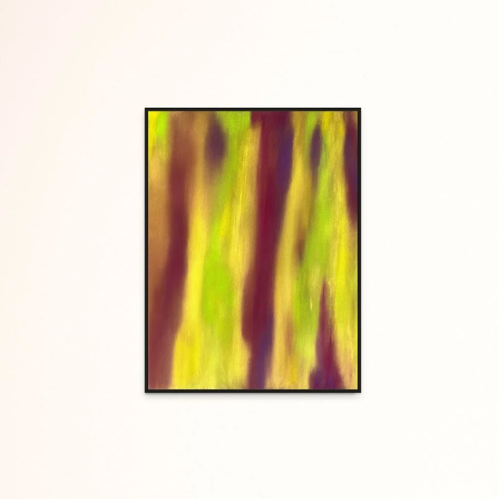 Tableau abstrait contemporain lumineux, intitulé Colorimetric, créé par l’artiste française Atelier Cléophée
