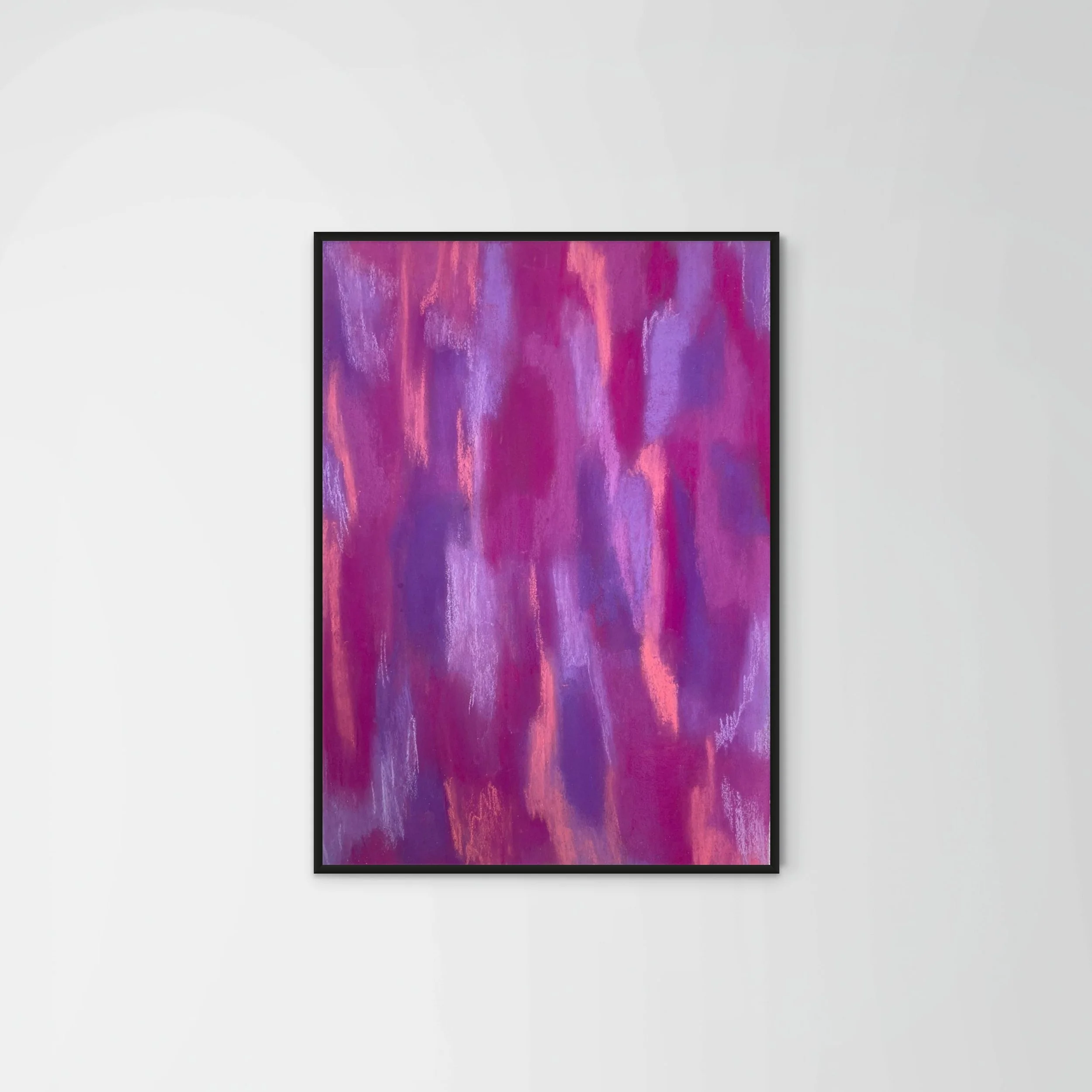 Tableau abstrait contemporain coloré intitulé Chrysanthèmes, création de l’artiste française Atelier Cléophée