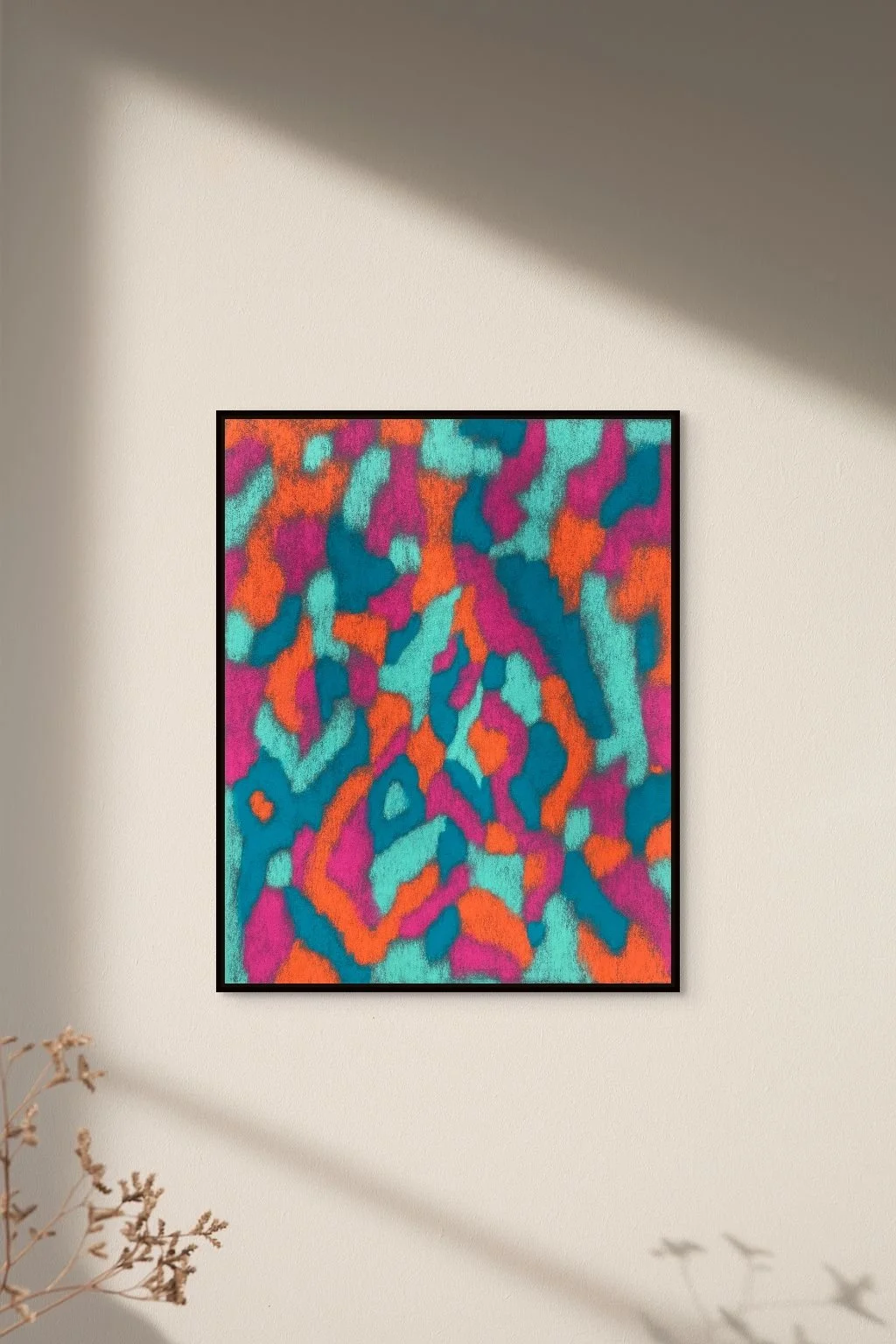 L'Estate II – Art mural, œuvre contemporaine au pastel abstrait | Atelier Cléophée, art à vendre en ligne