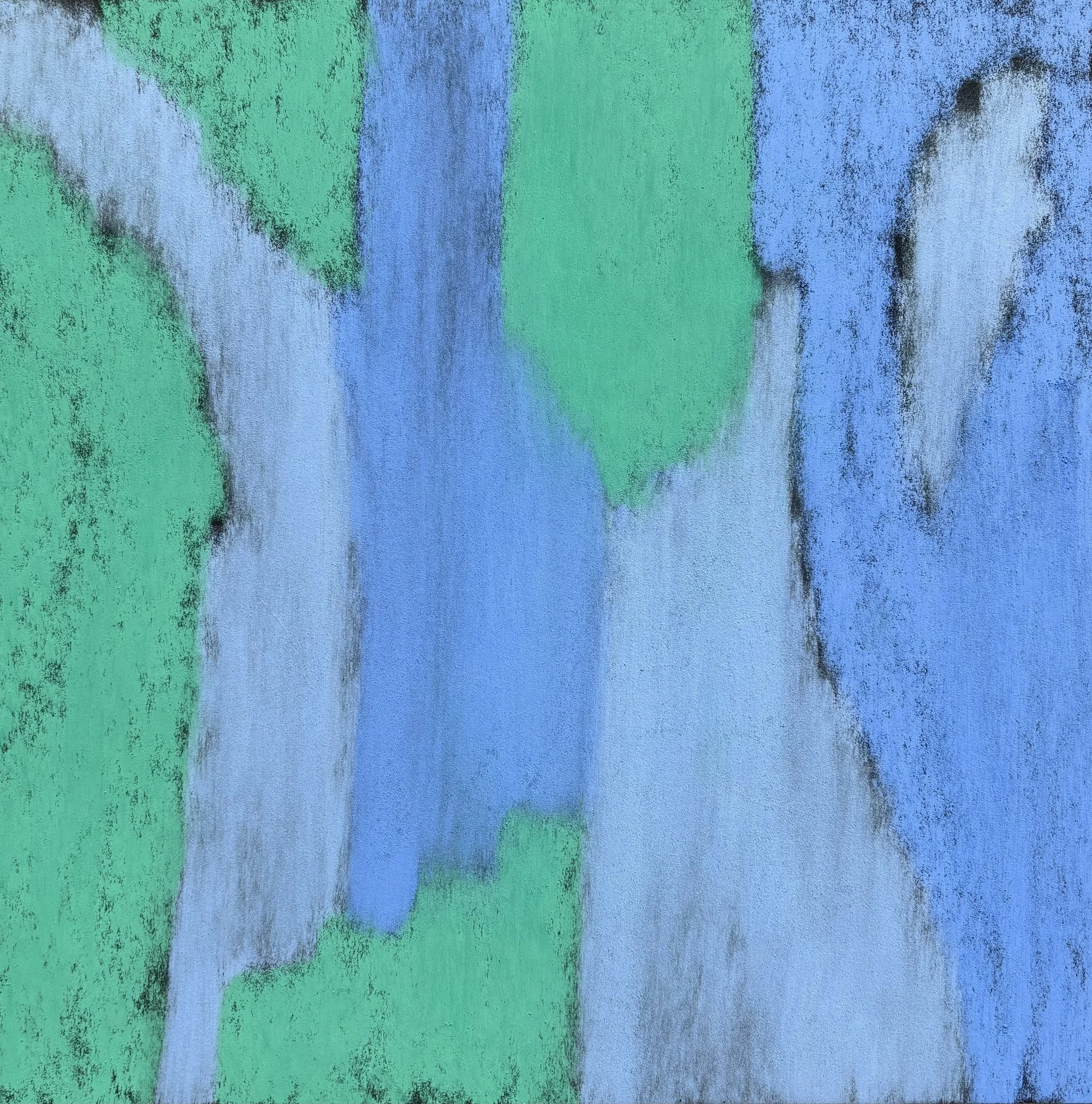 Tableau abstrait contemporain sous le vitrail – Atelier Cléophée | Acheter œuvre d’art en ligne